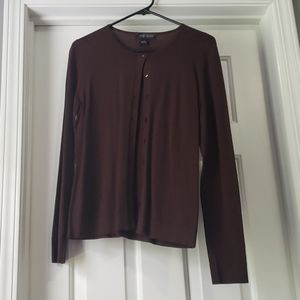 Brown August Silk Cardigan